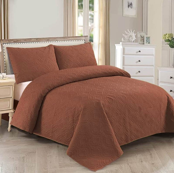 Pinsonic bedspread 3 pcs copper