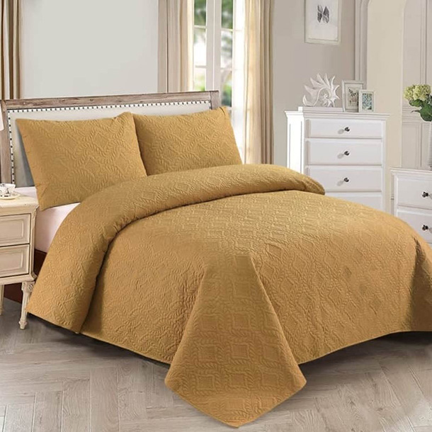 Pinsonic bedspread 3 pcs gold