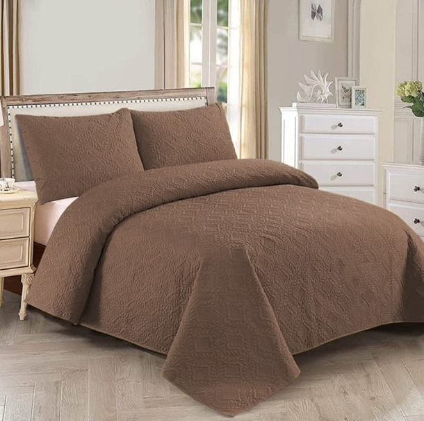 Pinsonic bedspread 3 pcs mouse brown