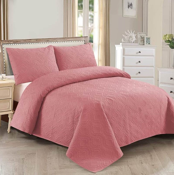 Pinsonic bedspread 3 pcs pink