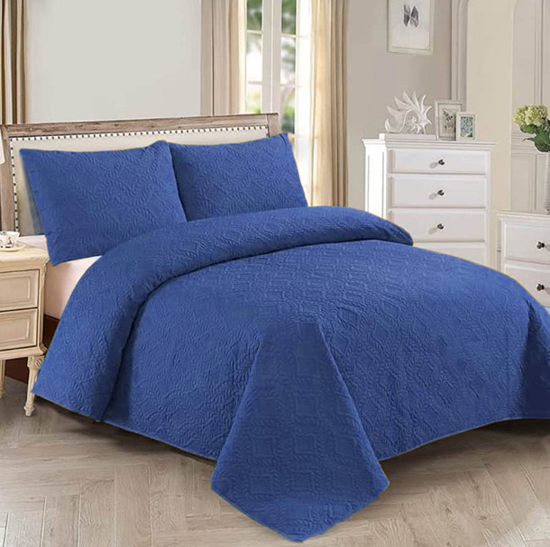 Pinsonic bedspread 3 pcs royal blue