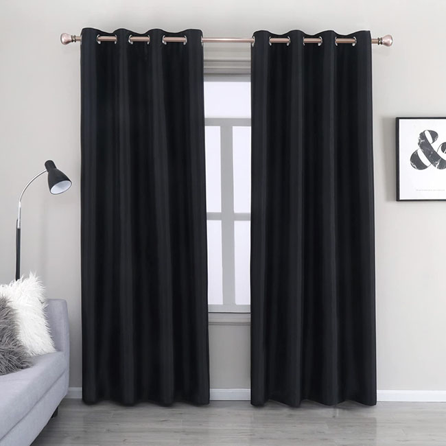 Plain silk satin curtains (1)