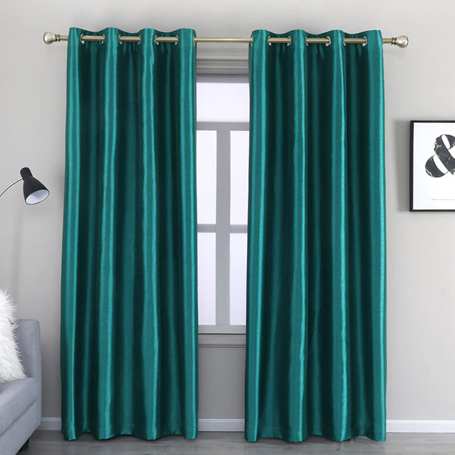 Plain silk satin curtains (11)