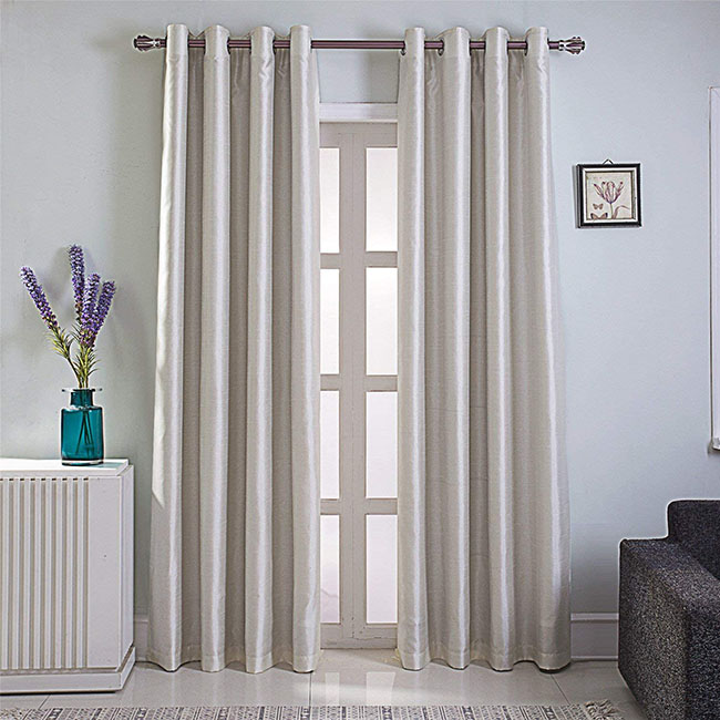 Plain silk satin curtains (8)