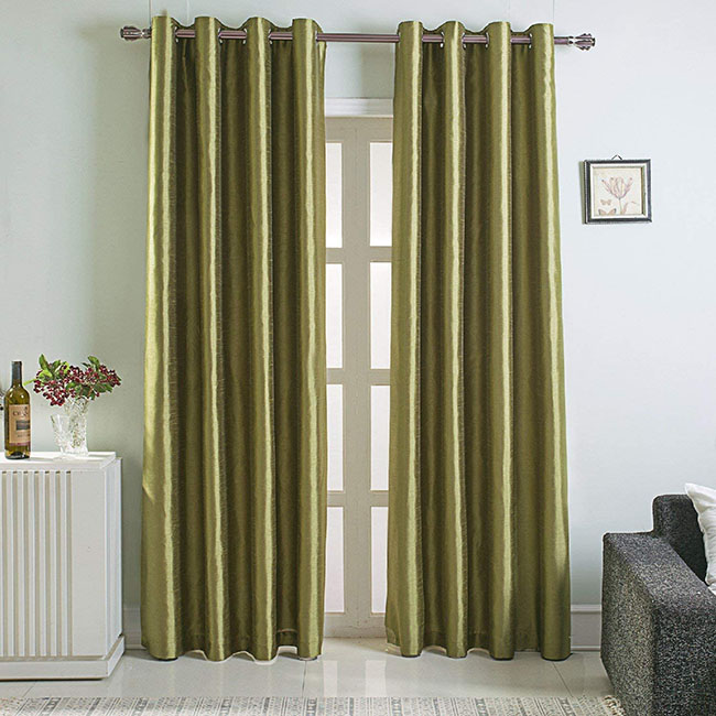 Plain silk satin curtains (9)