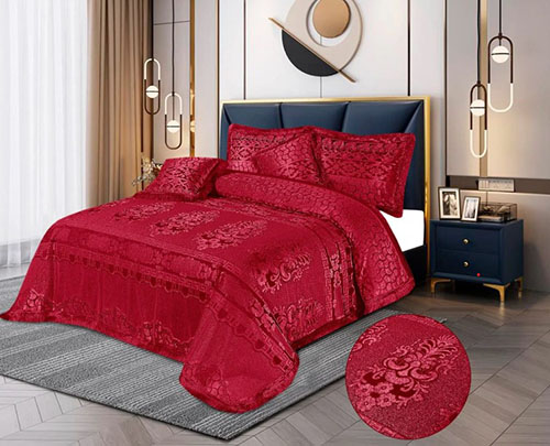 Plush Velvet Bridal Bedsheet 1