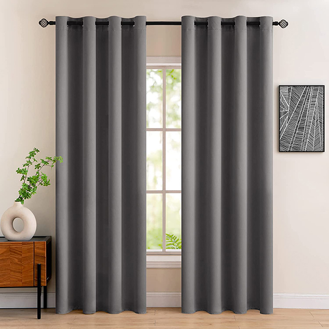 Self design jacquard curtains colour grey