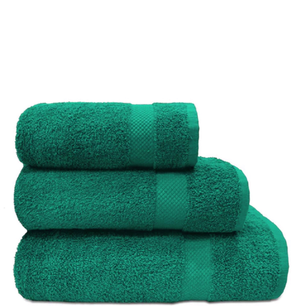 Terry cotton towel green