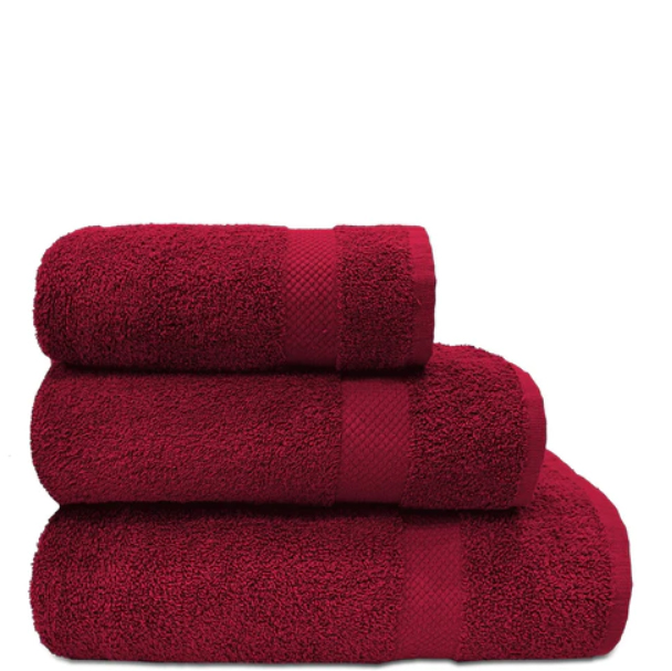 Terry cotton towel maroon