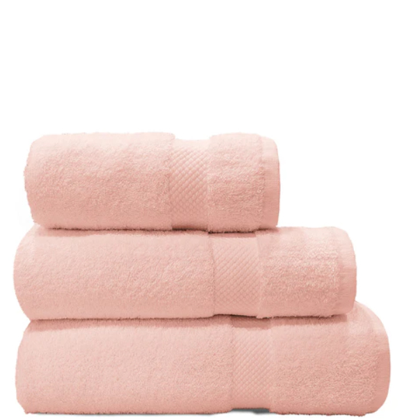 Terry cotton towel pink