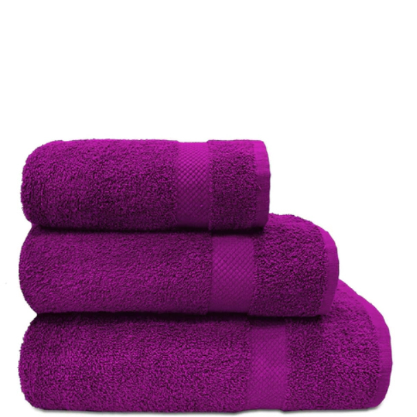 Terry cotton towel purple