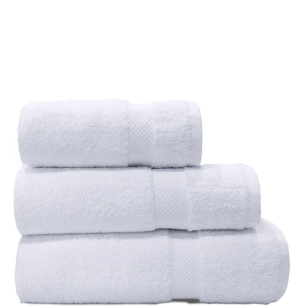 Terry cotton towel white