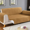 Ultrasonic quilted sofa runner golden