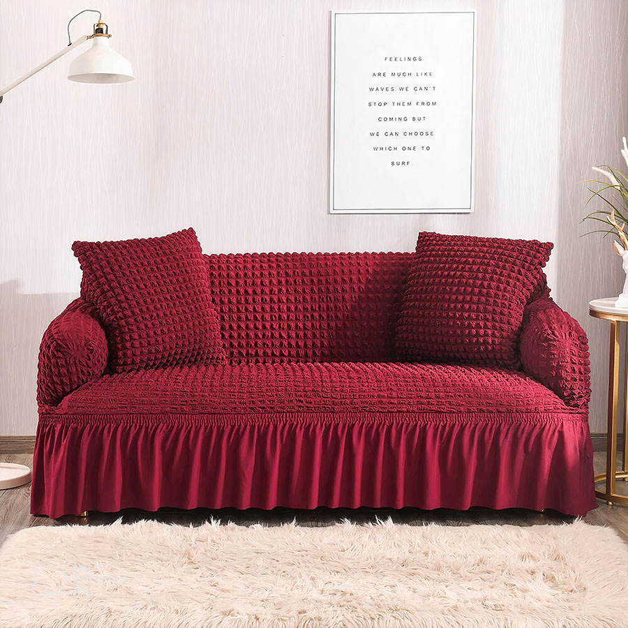 BUBBLE SOFA COVER MAROON