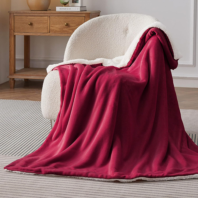 Sherpa Fleece Blanket Red