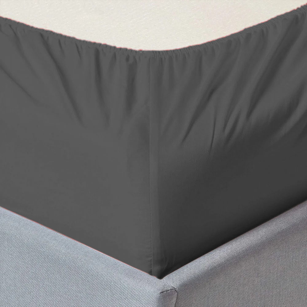 COTTON FITTED SHEET BLACK