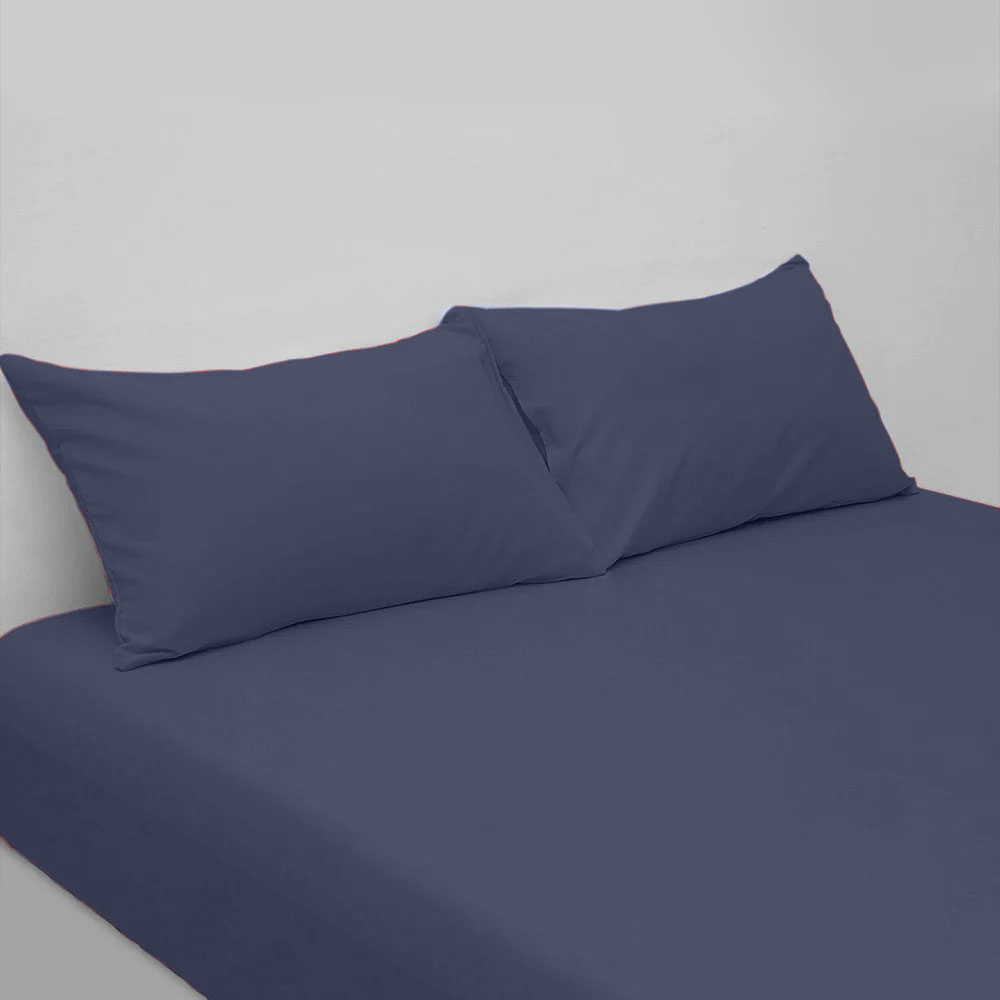 COTTON FITTED SHEET NAVY