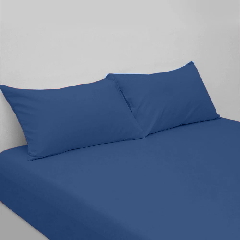 COTTON FITTED SHEET ROYAL BLUE