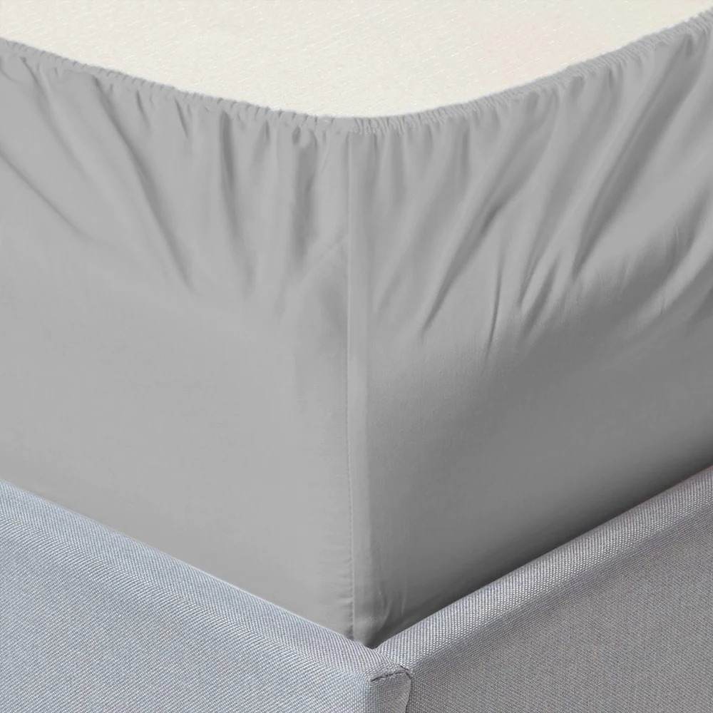 COTTON FITTED SHEET GREY