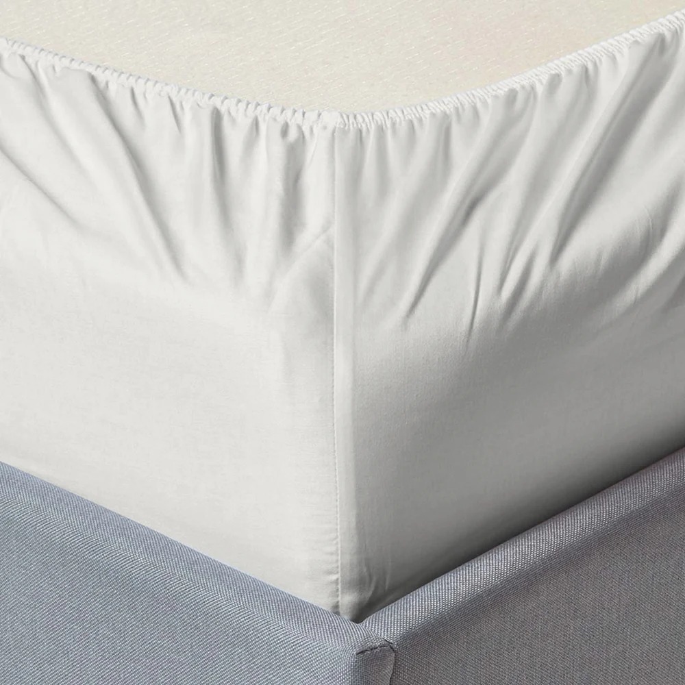 COTTON FITTED SHEET WHITE