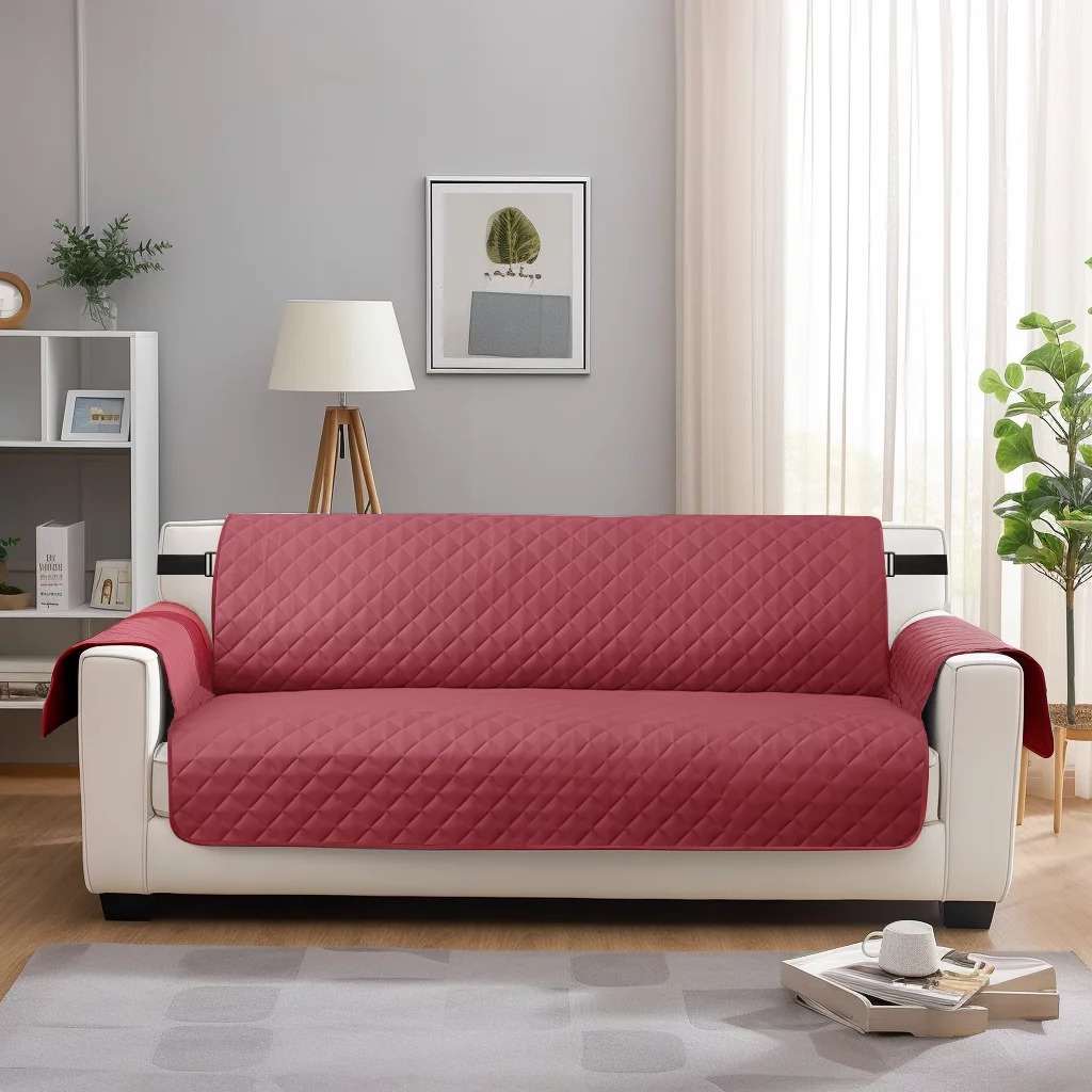 ULTRASONIC WATERPROOF SOFA RUNNER- MAROON